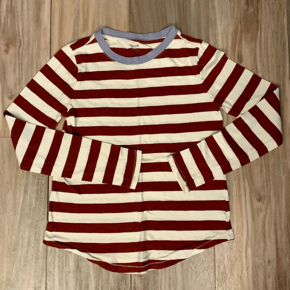 Women’s Madewell Long Sleeve Striped T-shirt Size XS - Picture 5 of 9